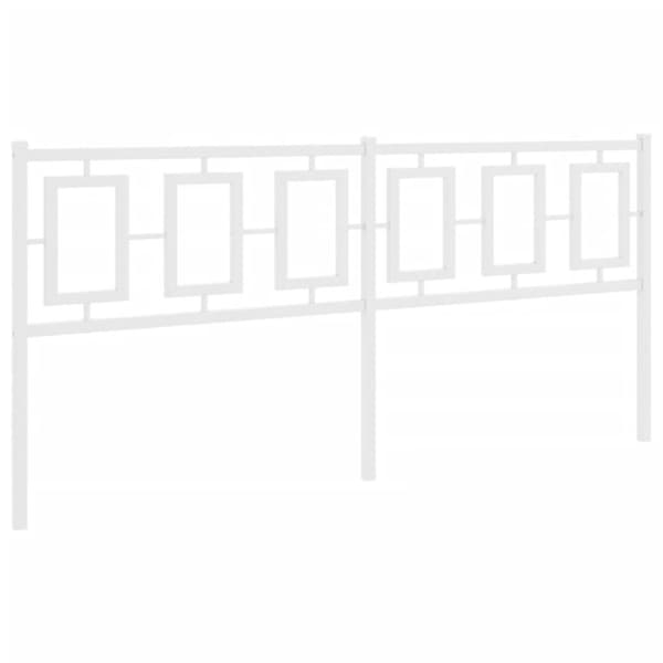 sengegavl 180 cm metal hvid