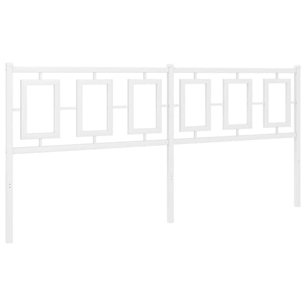 sengegavl 180 cm metal hvid