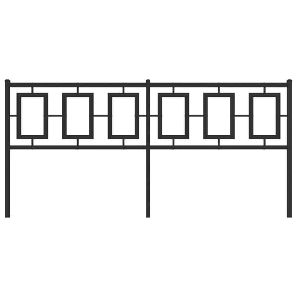 Metallinen sängynpääty musta 180 cm