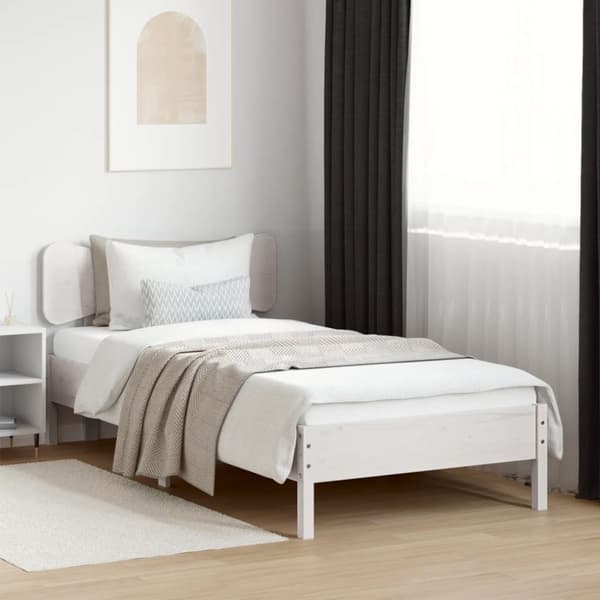 sengegavl 90 cm massivt fyrretræ hvid