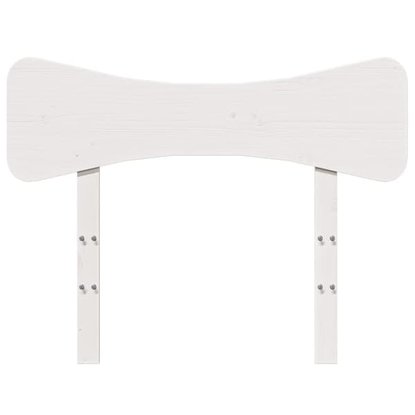 sengegavl 90 cm massivt fyrretræ hvid