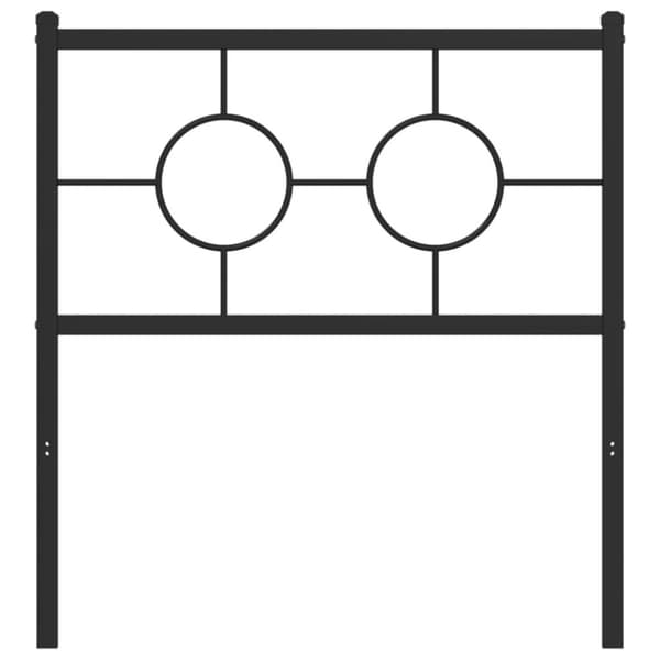 sengegavl 80 cm metal sort