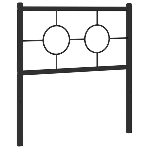 sengegavl 80 cm metal sort
