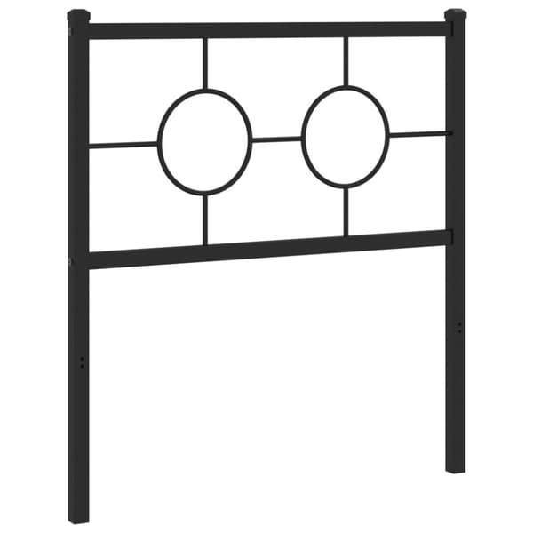 sengegavl 80 cm metal sort