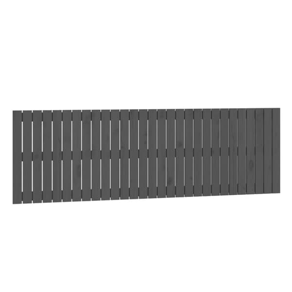 sengegavl 185x3x60 cm massivt fyrretræ grå