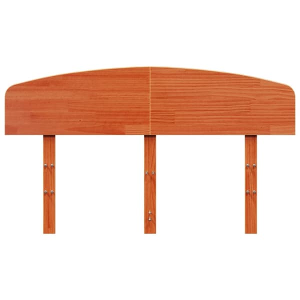 sengegavl 135 cm massivt fyrretræ gyldenbrun