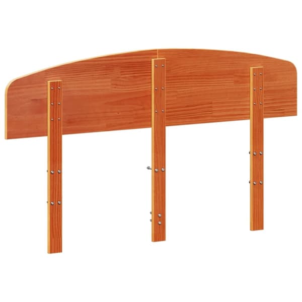 sengegavl 135 cm massivt fyrretræ gyldenbrun