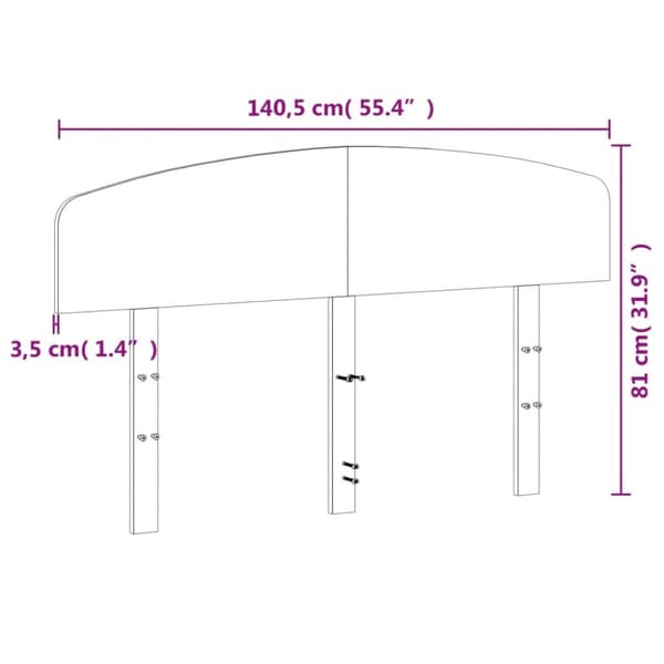 sengegavl 135 cm massivt fyrretræ gyldenbrun