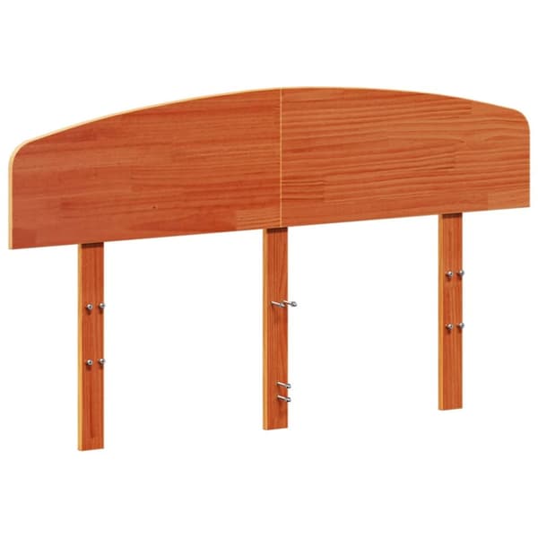 sengegavl 135 cm massivt fyrretræ gyldenbrun