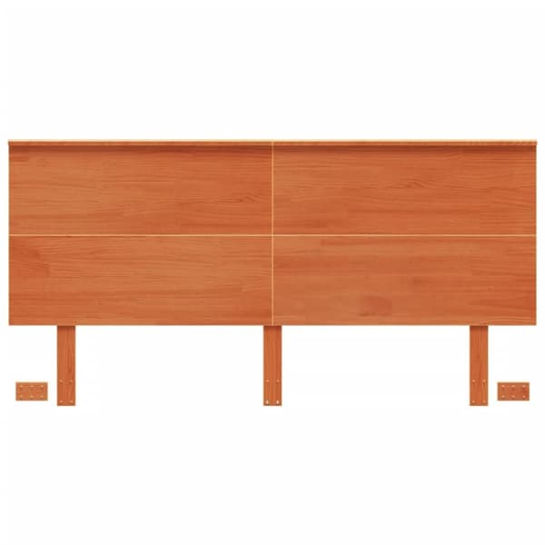 sengegavl 160 cm massivt fyrretræ gyldenbrun