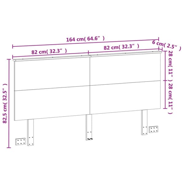 sengegavl 160 cm massivt fyrretræ gyldenbrun