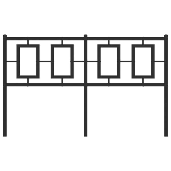sengegavl 140 cm metal sort