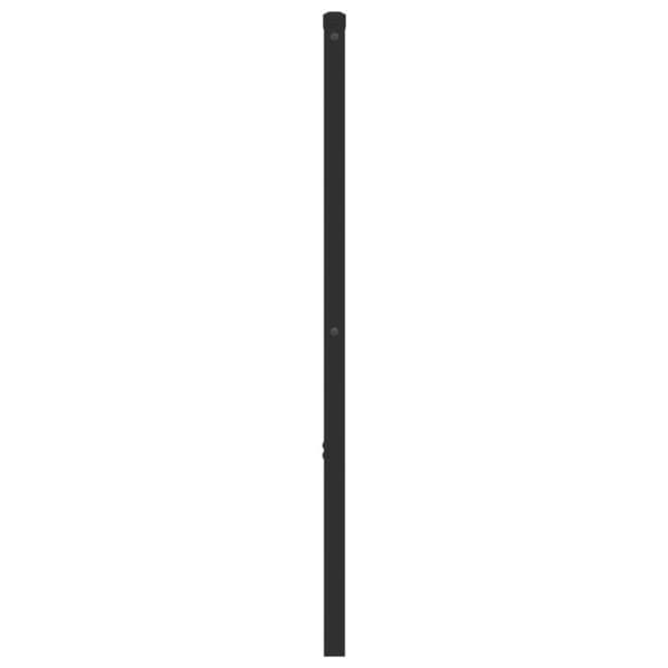 sengegavl 140 cm metal sort