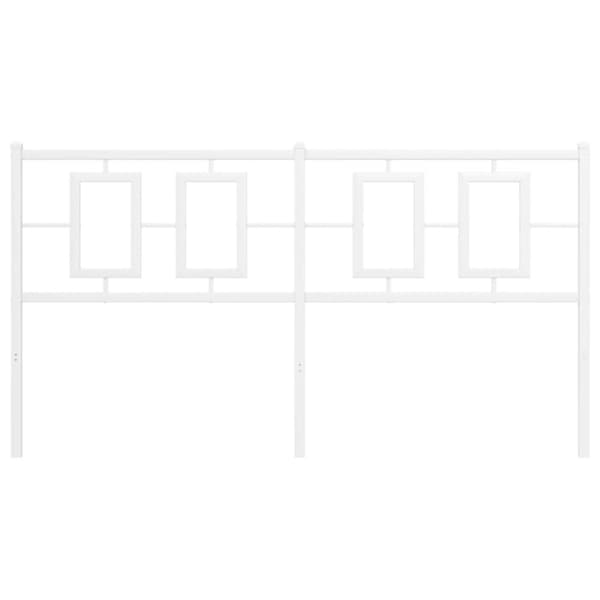 sengegavl 160 cm metal hvid