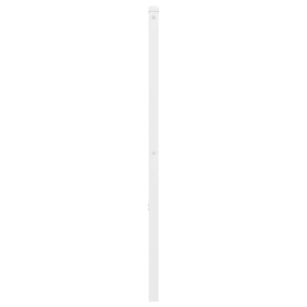 sengegavl 160 cm metal hvid