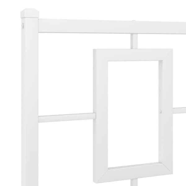 sengegavl 160 cm metal hvid