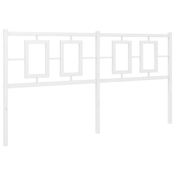 sengegavl 160 cm metal hvid