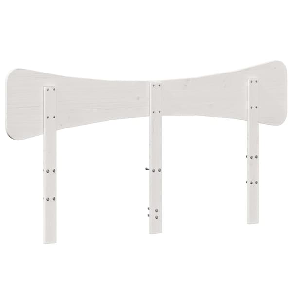 Sängynpääty valkoinen 150 cm täysi mänty
