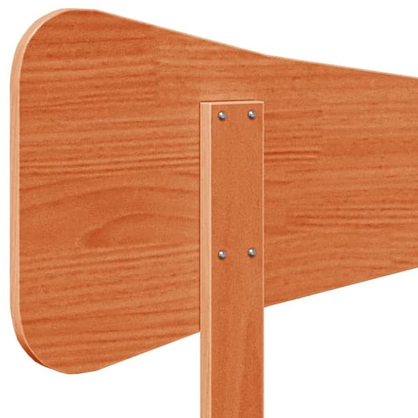 Sängynpääty ruskea 150 cm täysi mänty