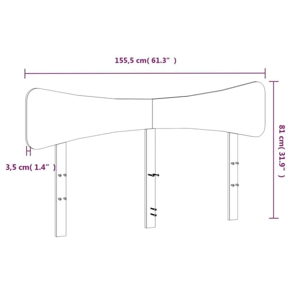 Sängynpääty ruskea 150 cm täysi mänty
