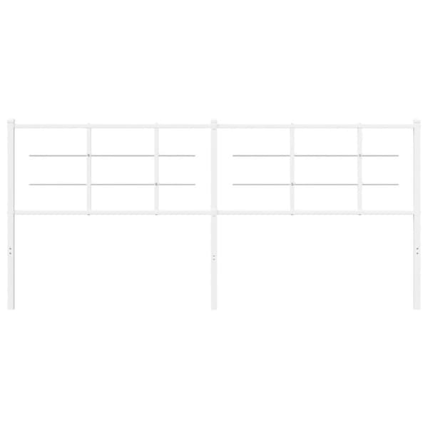 sengegavl 193 cm metal hvid