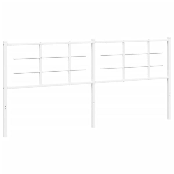 sengegavl 193 cm metal hvid