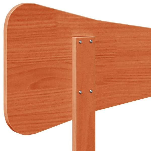 Sängynpääty ruskea 75 cm täysi mänty