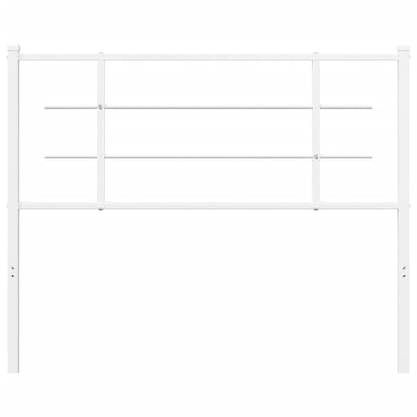 sengegavl 107 cm metal hvid