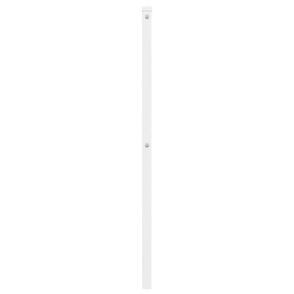 sengegavl 107 cm metal hvid