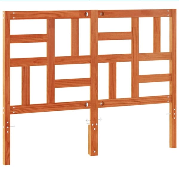 sengegavl 135 cm massivt fyrretræ gyldenbrun