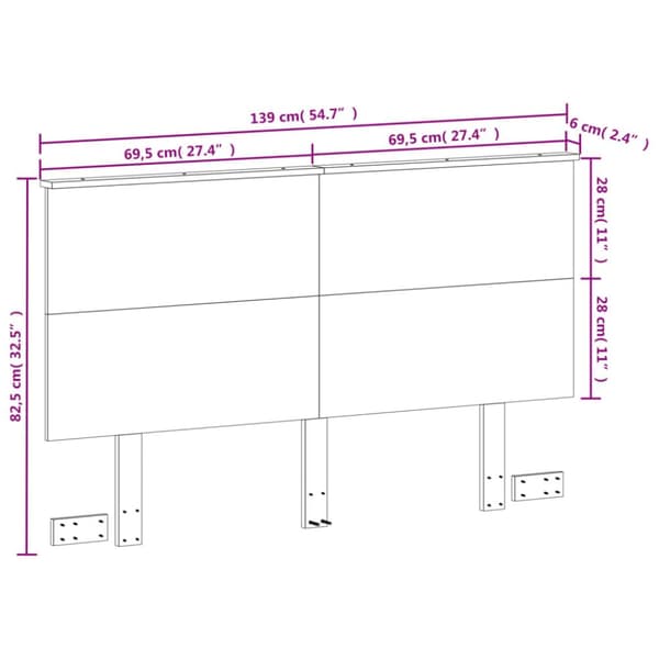 Sängynpääty ruskea 135 cm täysi mänty