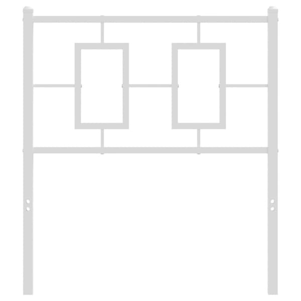 sengegavl 80 cm metal hvid