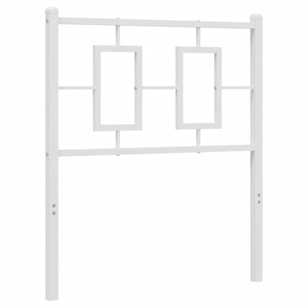 sengegavl 80 cm metal hvid