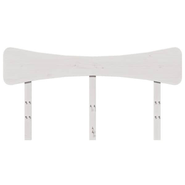 sengegavl 140 cm massivt fyrretræ hvid