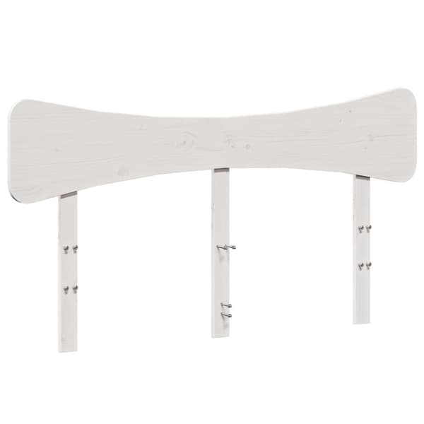 sengegavl 140 cm massivt fyrretræ hvid