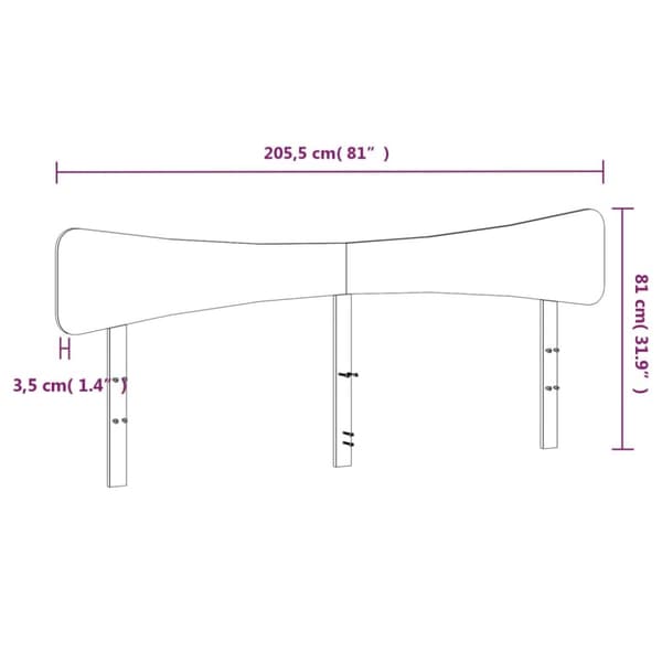 sengegavl 200 cm massivt fyrretræ