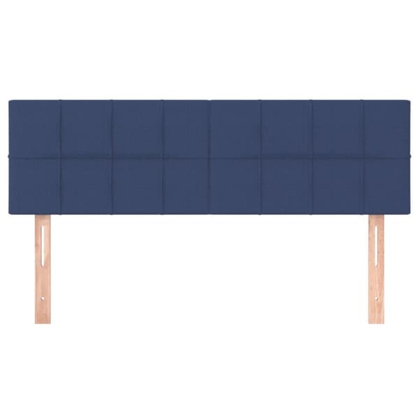 sengegavle 2 stk. 72x5x78/88 cm stof blå