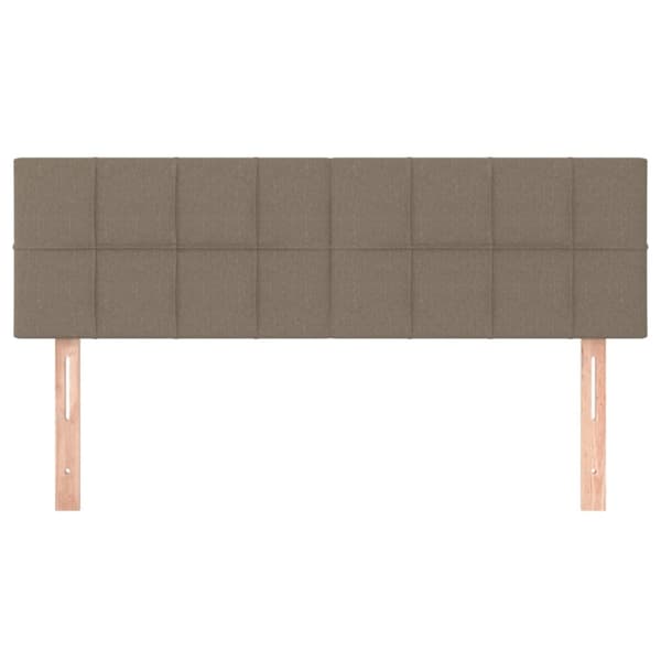 sengegavle 2 stk. 72x5x78/88 cm stof gråbrun