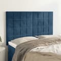 Pikkukuva 1 / 8: Huvudgavlar 4 st mörkblå 72x5x78/88 cm sammet