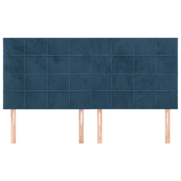 Niskatuet, 4 kpl, tummansininen, 100x5x78/88 cm, sametti