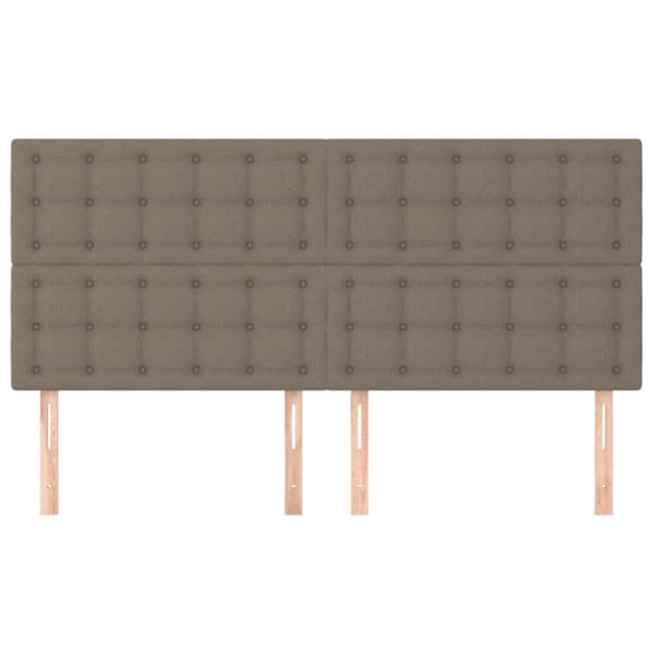 sengegavle 4 stk. 90x5x78/88 cm stof gråbrun