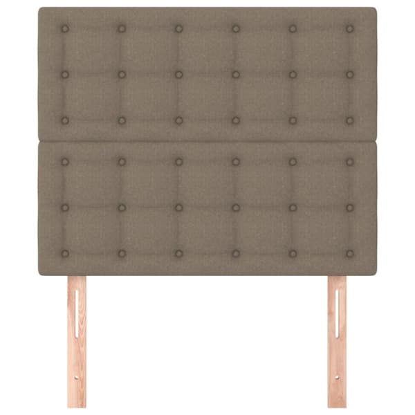 Sängyn päädyt, 2 kpl, taupe, 80x5x78/88 cm, kangas