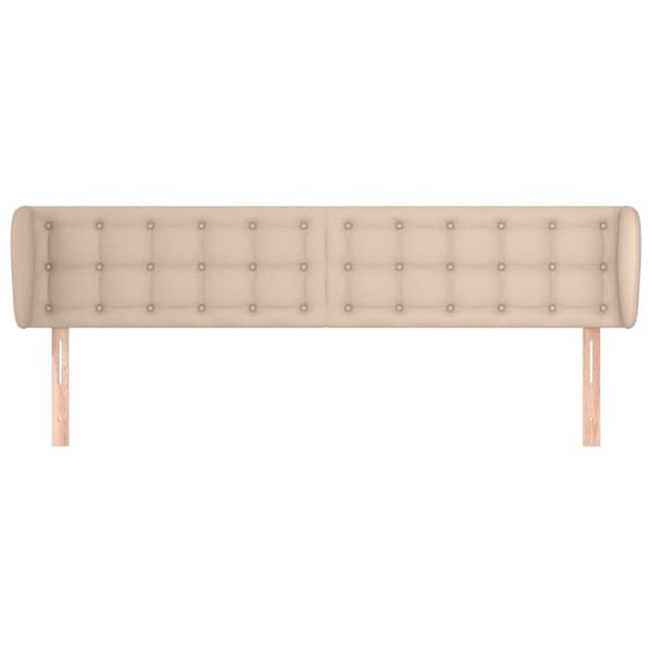 Sänggavel med kanter cappuccino 163x23x78/88 cm konstläder