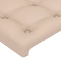 Pikkukuva 5 / 9: Sänggavel med kanter cappuccino 163x23x78/88 cm konstläder