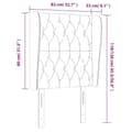 Miniatyrbillede 9 af 9: sengegavl med kanter 83x23x118/128 cm stof cremefarvet