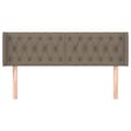 Pikkukuva 3 / 9: Sänggavel med kanter taupe 147x16x78/88 cm tyg
