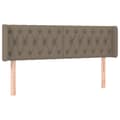 Pikkukuva 2 / 9: Sänggavel med kanter taupe 147x16x78/88 cm tyg