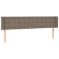 Pikkukuva 2 / 9: Sänggavel med kanter taupe 203x16x78/88 cm tyg