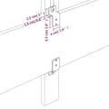 Miniatyrbillede 8 af 9: sengegavl med kanter 83x16x118/128 cm stof sort