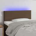 Pikkukuva 1 / 6: Sängyn pääty LED-valolla, tummanruskea, 80x5x78/88 cm, kangas